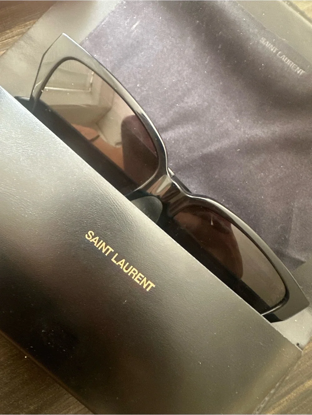Women’s Matte YSL Black Sunglasses